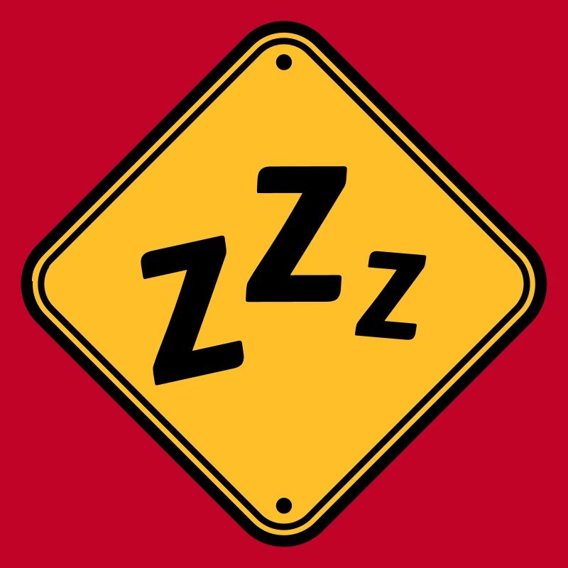 Vorsicht schnarchen Schild