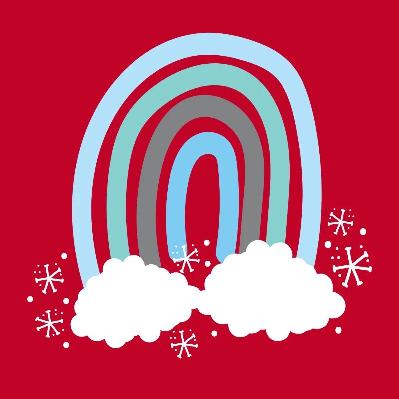 Blue Winter friendly rainbow