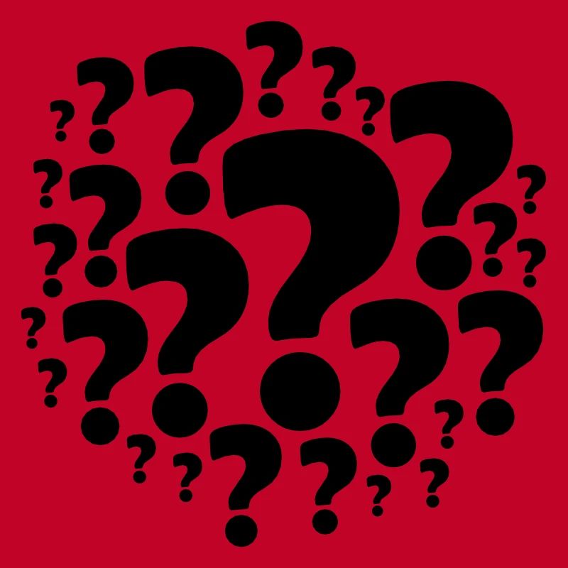 De nombreux symboles de points d’interrogation