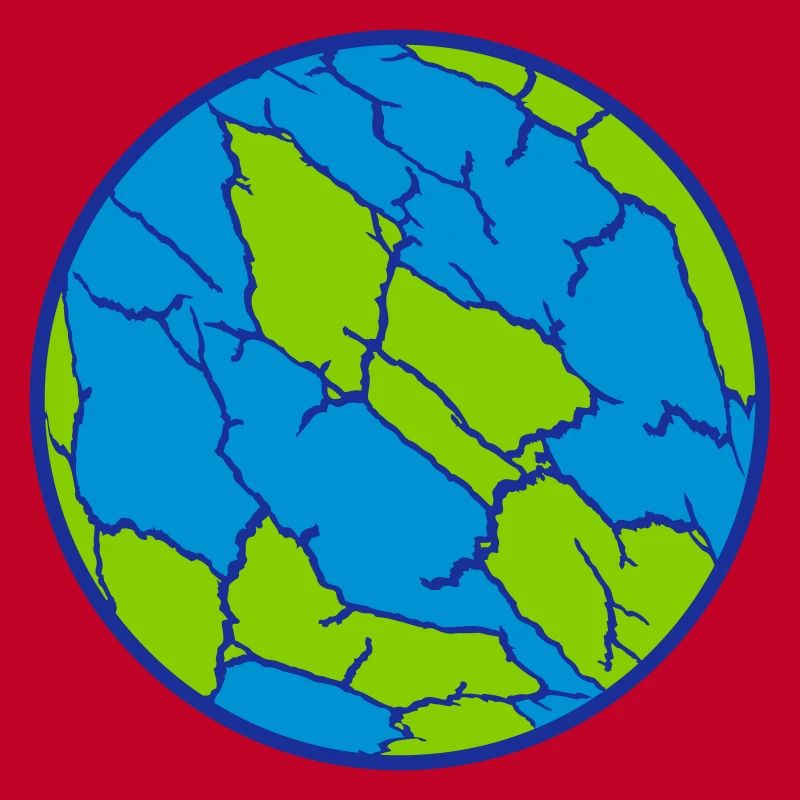 Planet Ball Cracks Pattern