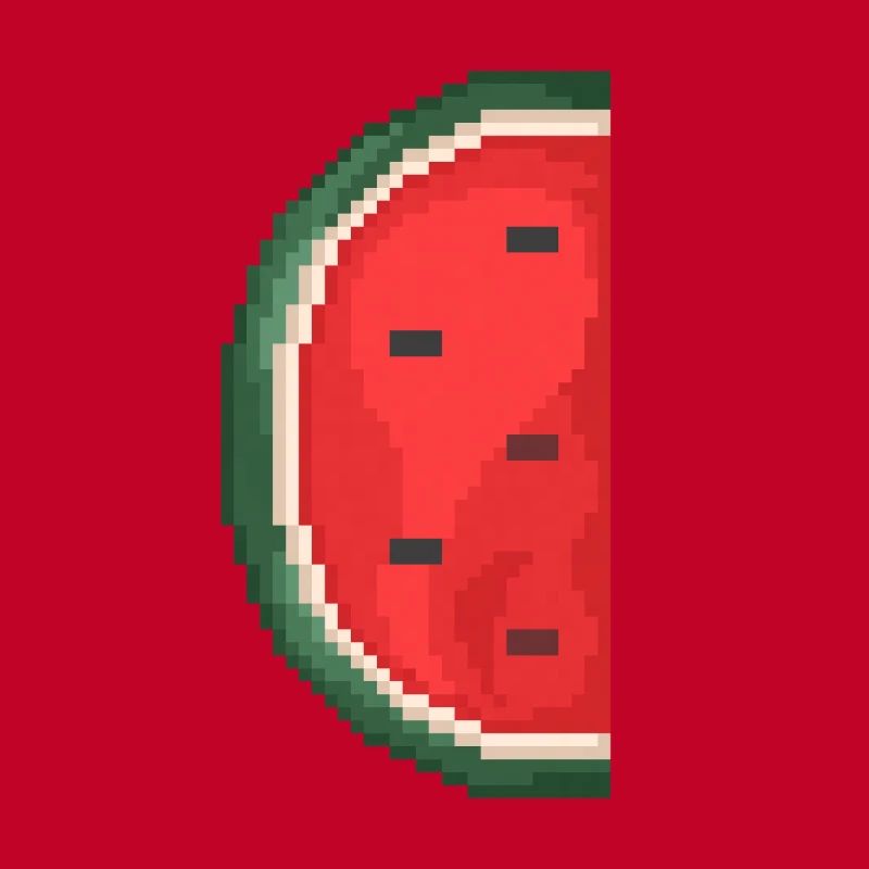 Pixel Art Melon Pattern Variant 2
