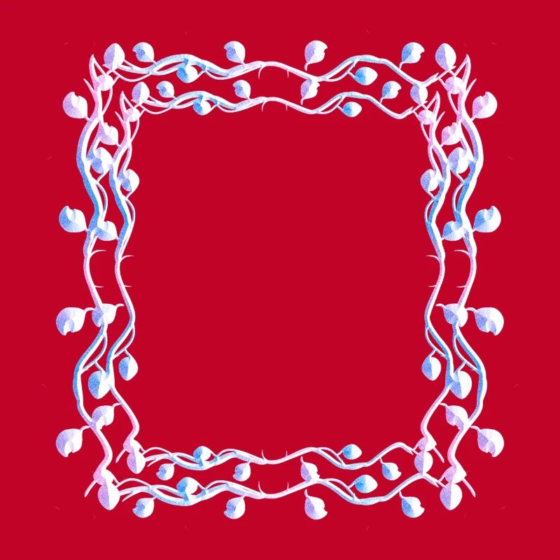 Leaves Square Shape Square Frame
