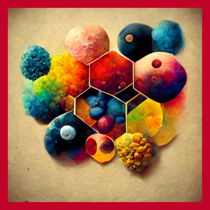 Ein Puzzle mit Molekülen