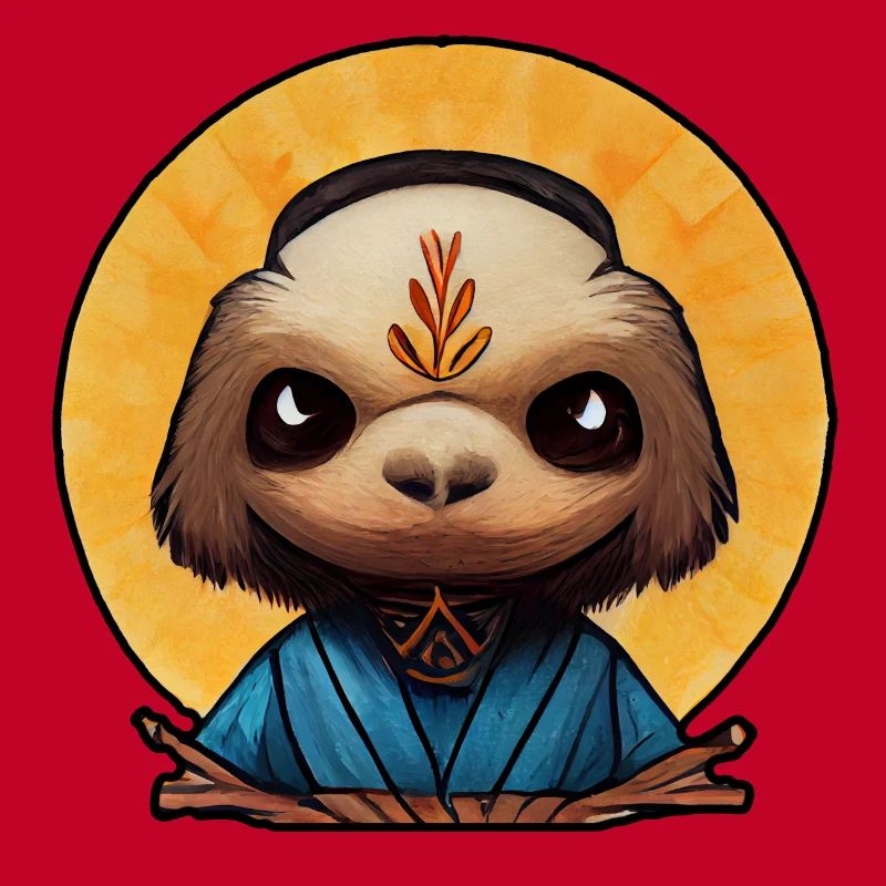 Buddhist monk as a sloth