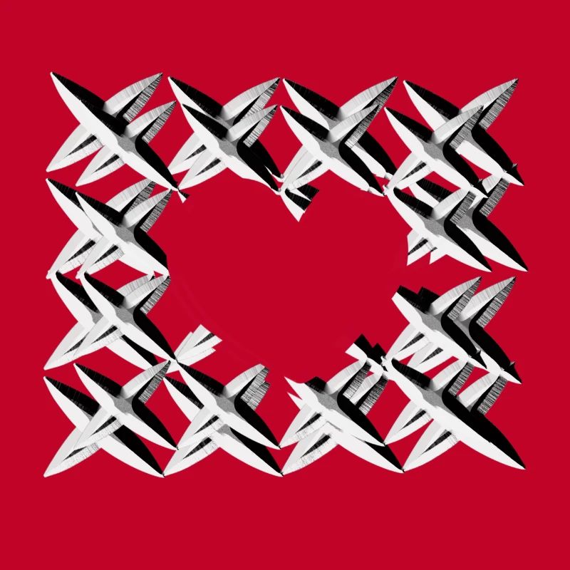 pattern cross net grey