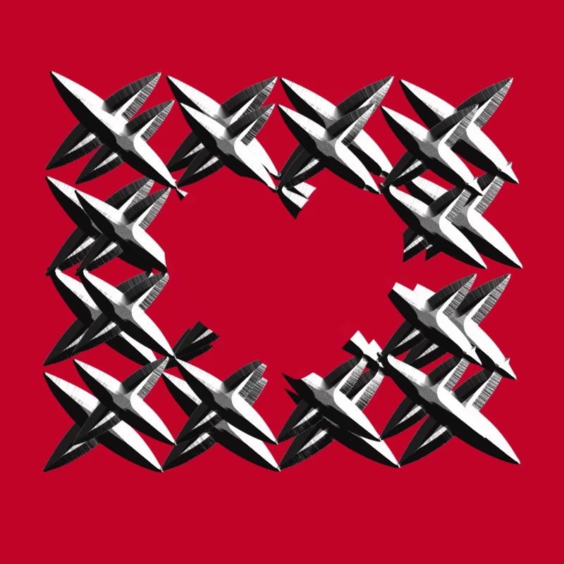 pattern cross net grey