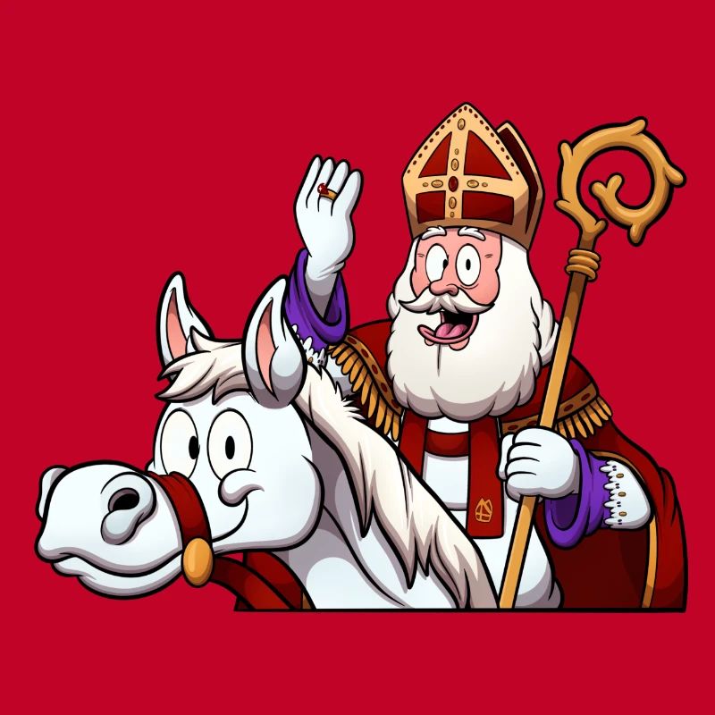 Saint Nicolas à cheval