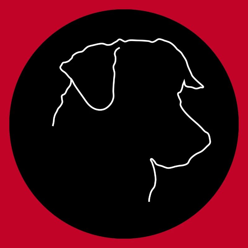 Jack Russel schwarzer Kreis