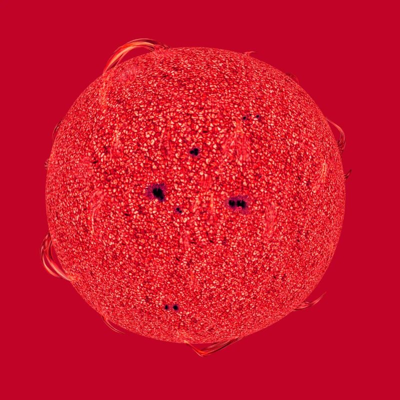 Solar System Red Dwarf Sun star spots & flares