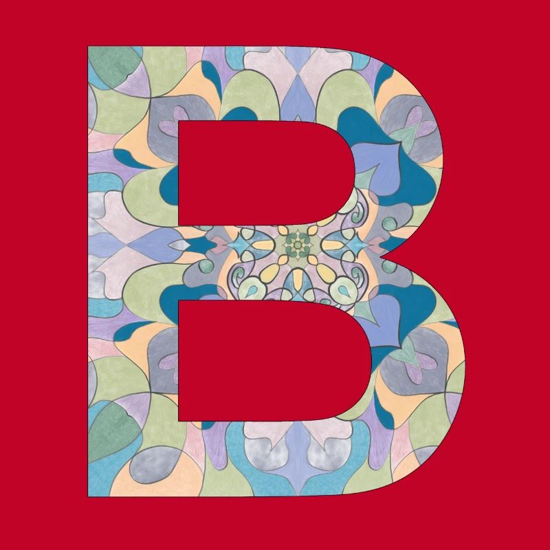 Buchstabe B im Mandala