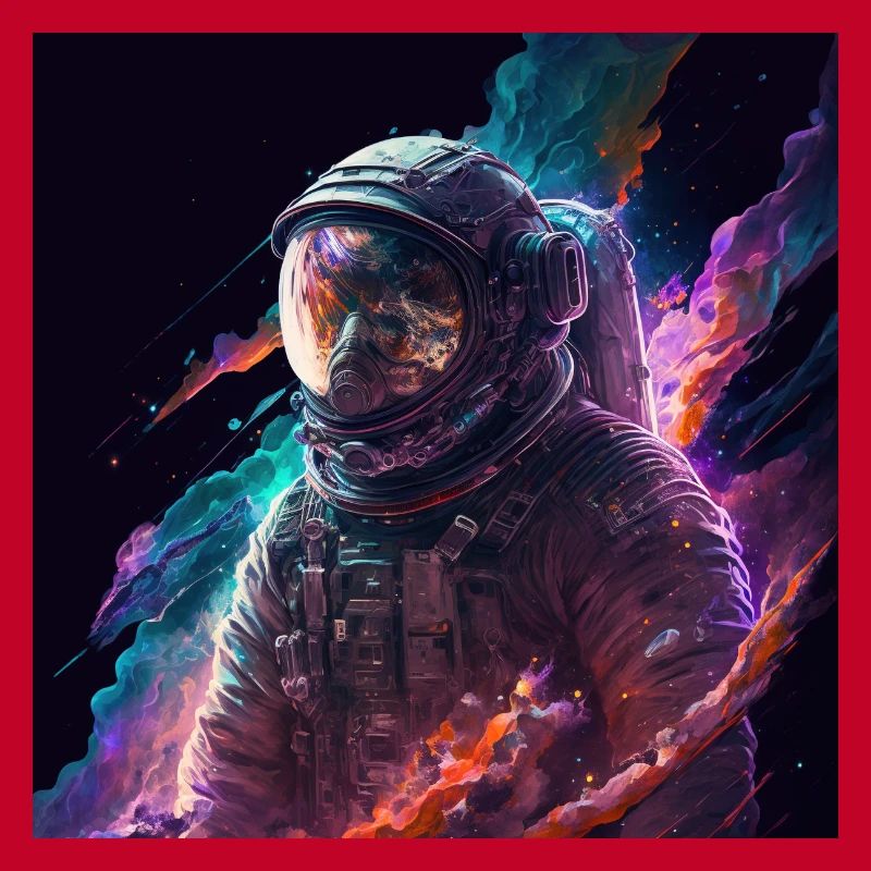 Astronaute dans la nébuleuse de l’espace