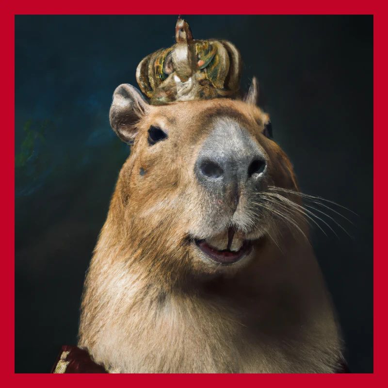 Capybara mit Krone