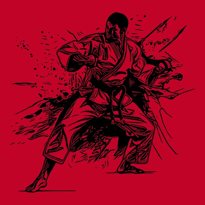 Tatouage Karaté Style Sparring Partner Technique de combat