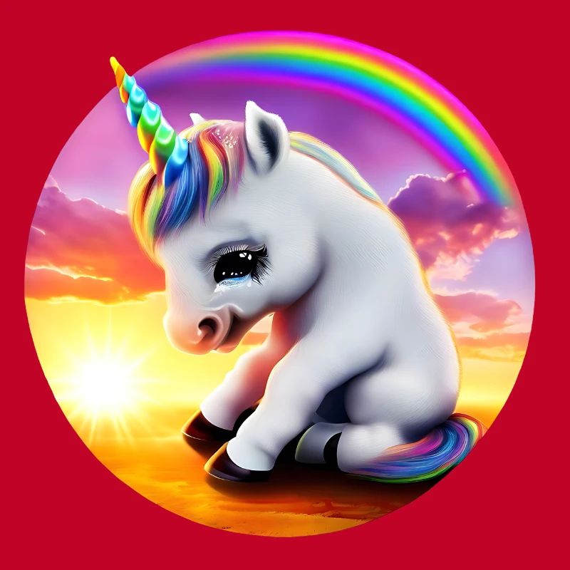 Einhorn traurig Regenbogen