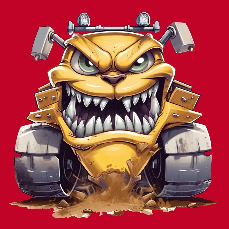 Aggressive construction machine shows its teeth