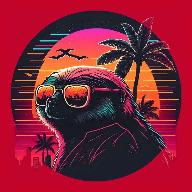 Synthwave Sloth Sunset