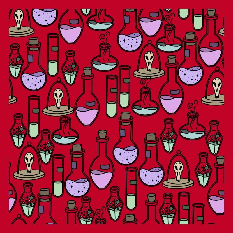 Magic potion bottles pattern