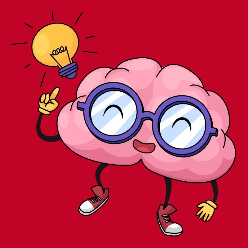 Brain Idea Comic Hand Drawn