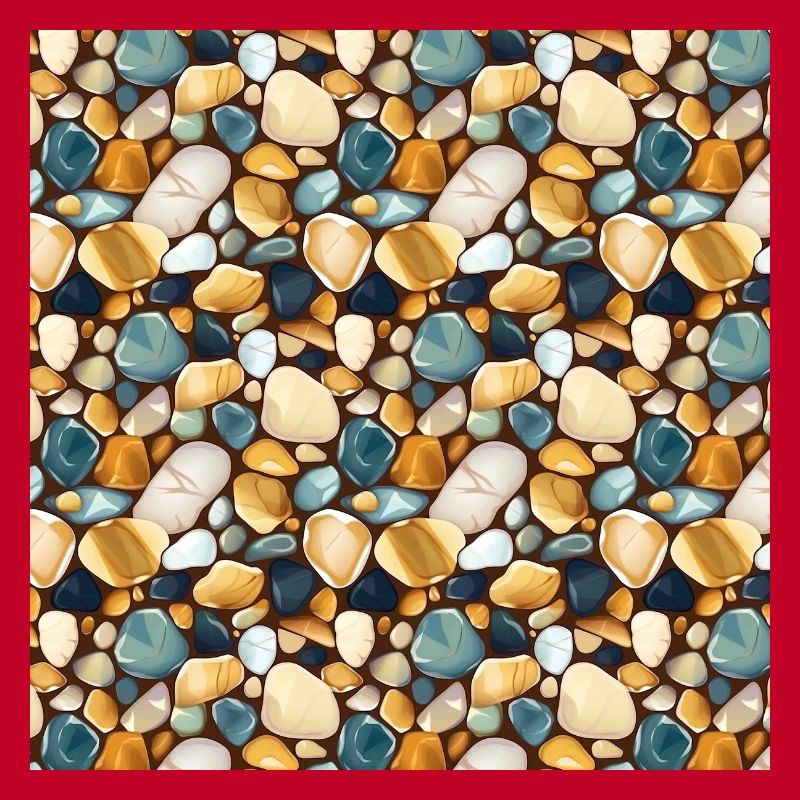 Smooth Stones Seamless Pattern Gemstones Polished