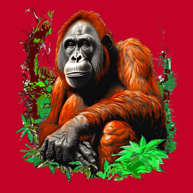 Orang-Utans können glücklich oder wütend sein