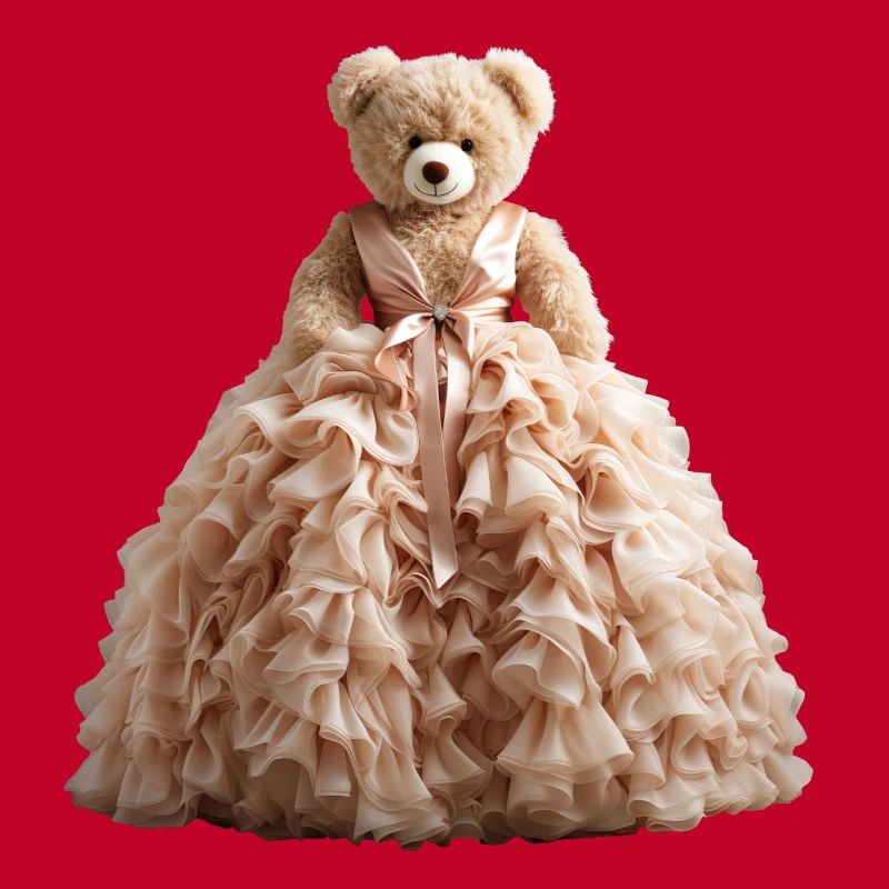 Ours en peluche en robe de mariée