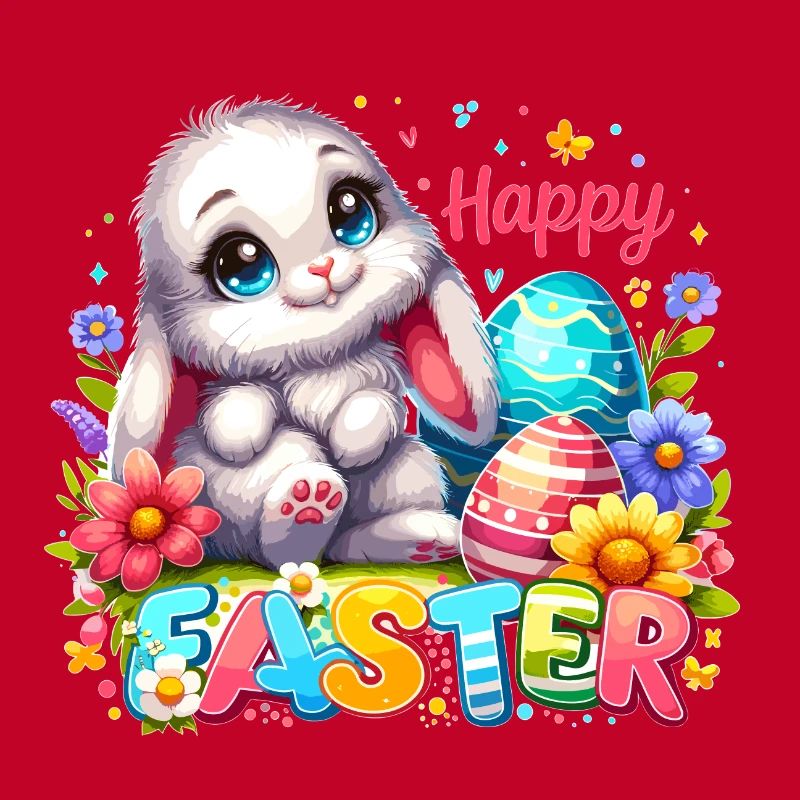 Happy Easter - Easter Bunny Illustration