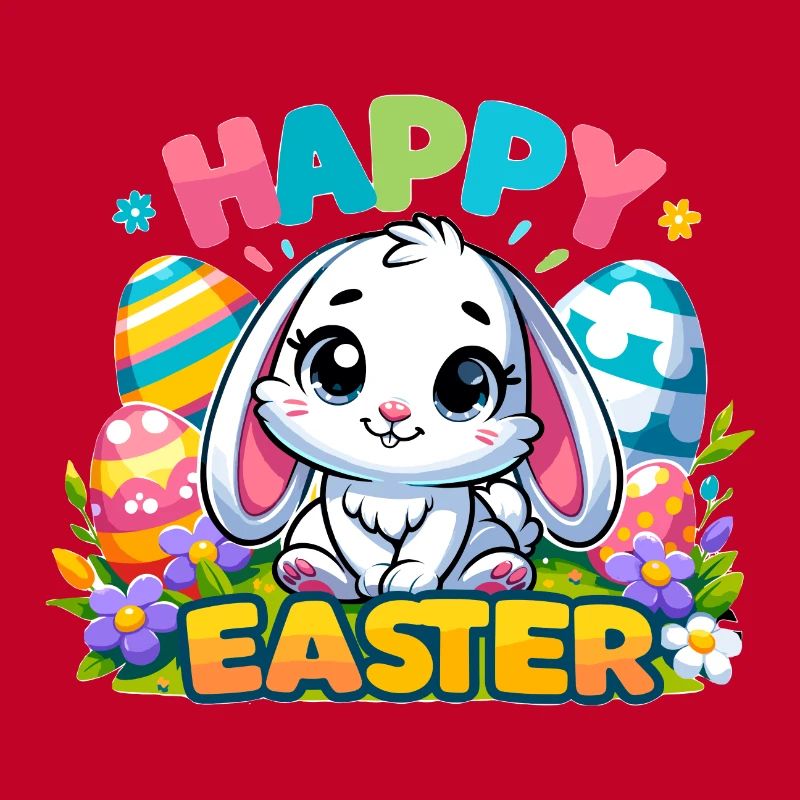 Happy Easter - Easter Bunny Illustration