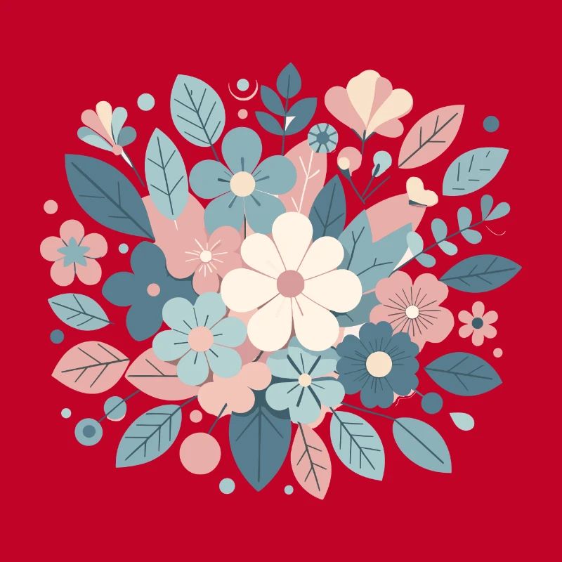Composition floral couleur pastel
