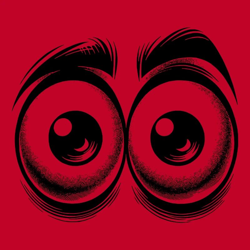 De drôles d’yeux avec un regard fixe