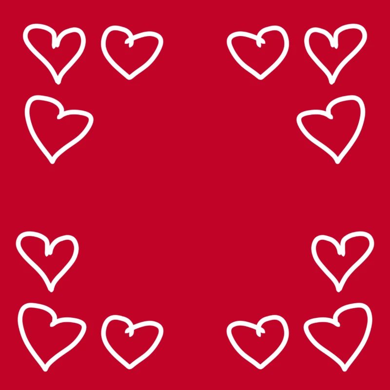 hearts pattern frame angular heart love