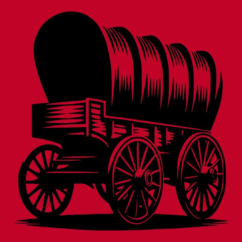 Chariot couvert pour chevaux