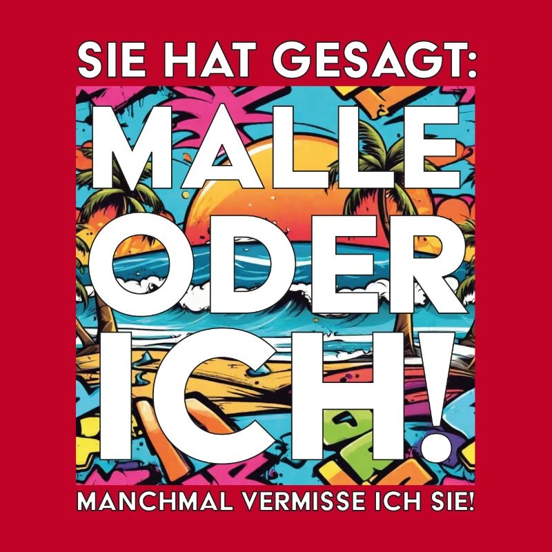 Lustiger Mallorca Spruch Malle oder ich