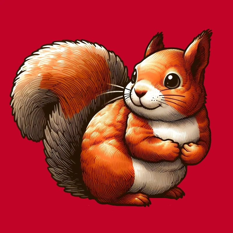 Cute Red Squirrel