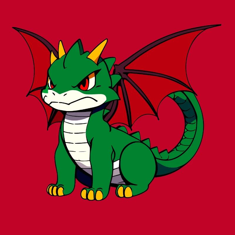 Cute Grumpy Dragon