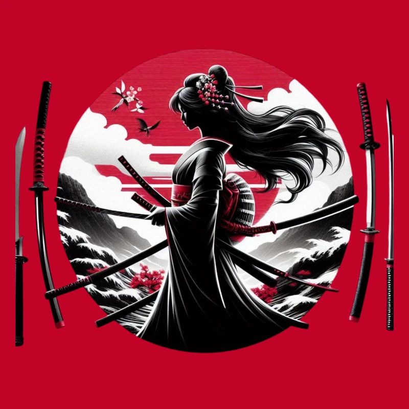 Samurai Mädchen Katana