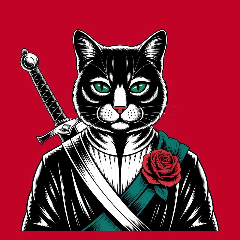 The samurai cat, the bushido cat