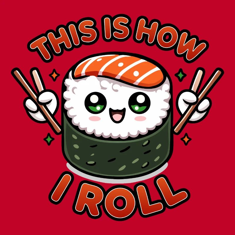 Kawaii Chibi Sushi Roll - C’est comme ça que je roule drôle