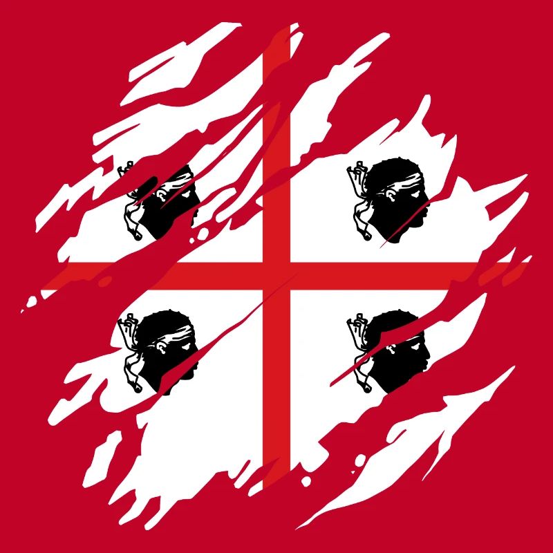Sardaigne Drapeau Scratch Drapeau sarde Sardegna