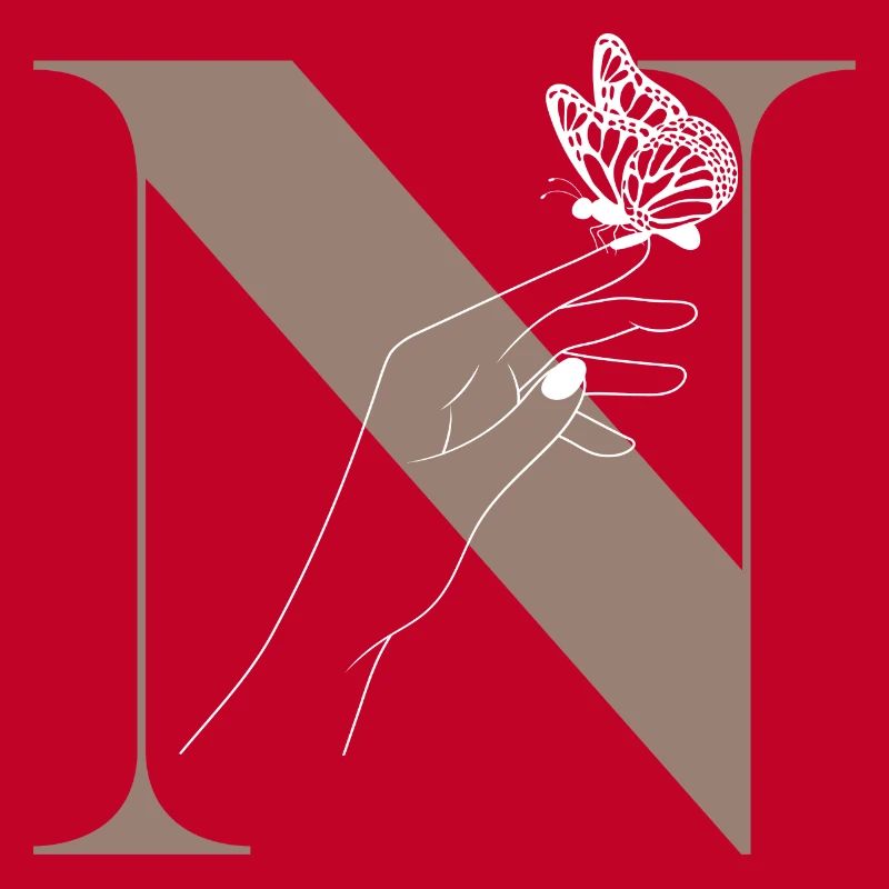 letter n magic butterfly