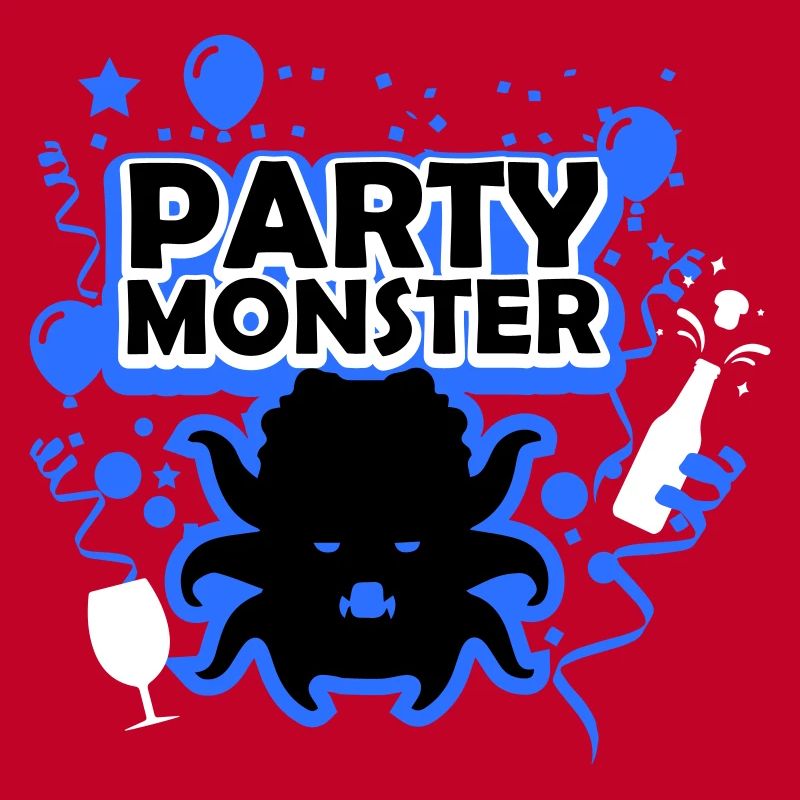 Monstre de fête bleu