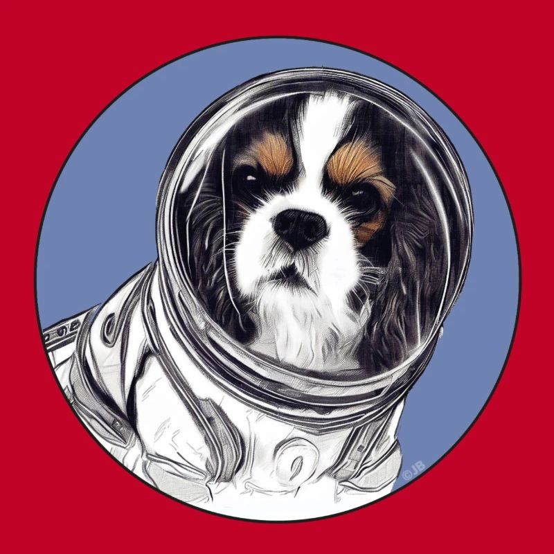 King Charles Cavalier Spaniel dans l’espace