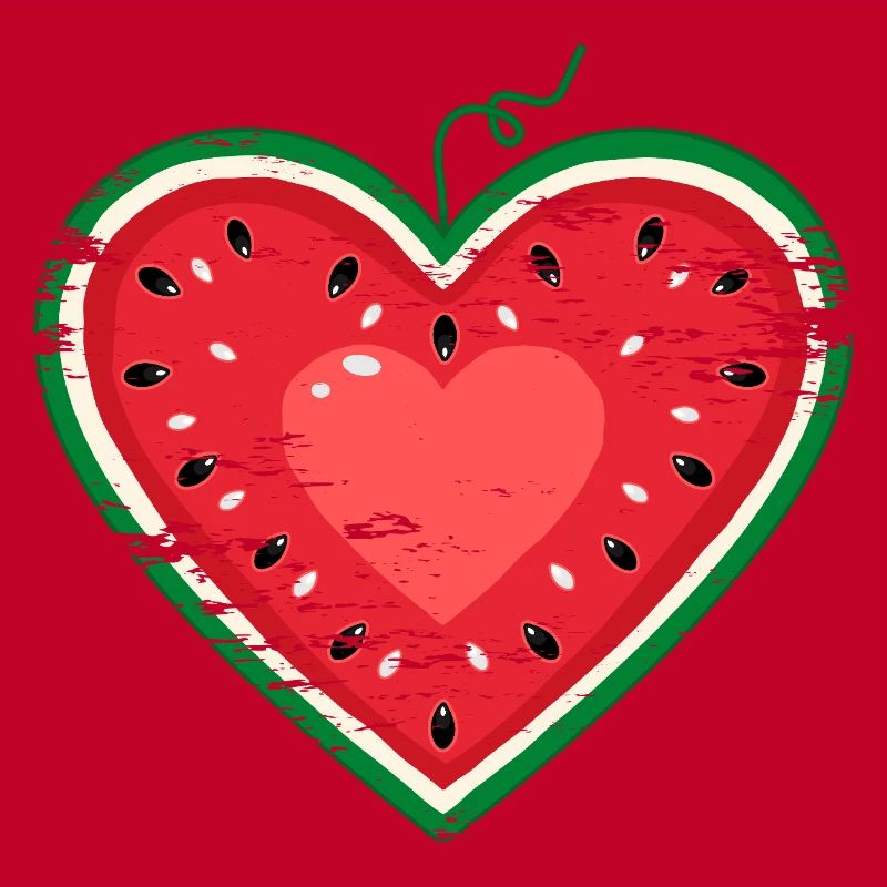 Coeur design pastèque utilisé