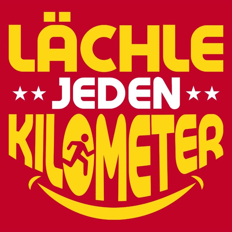 Lächle jeden Kilometer Laufen Joggen