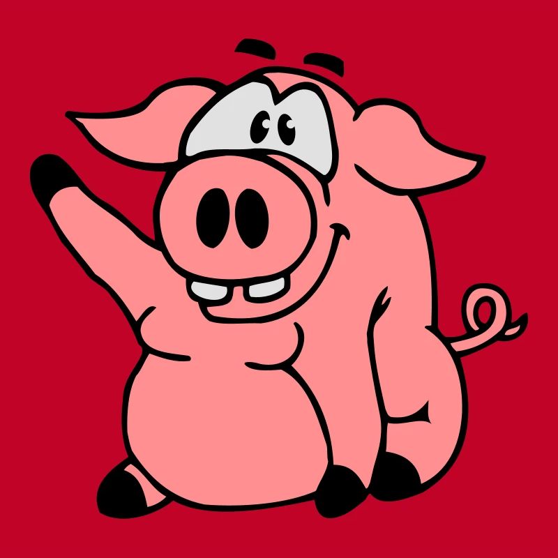 Mignon bande dessinée bande dessinée ondes de cochon amical