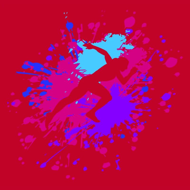 Athlétisme Athlétisme Athlétisme Runner Color Splash