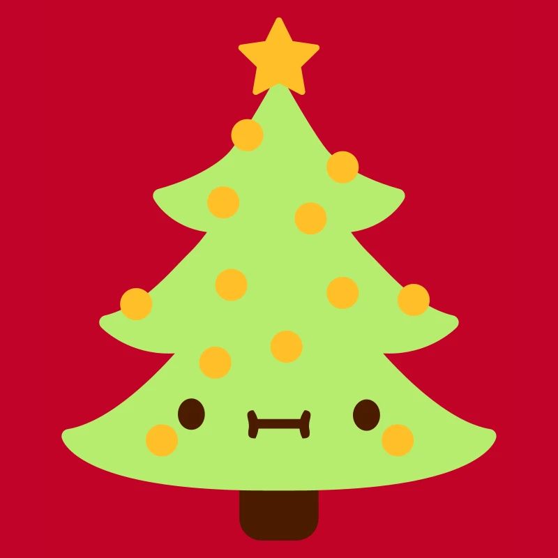 Christmas tree with face