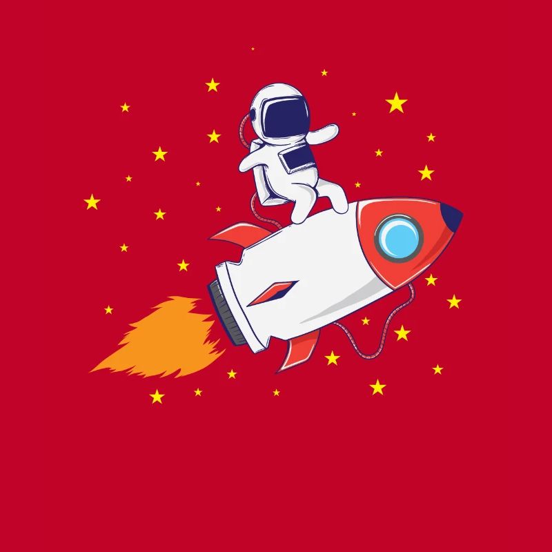 Astronaut on rocket