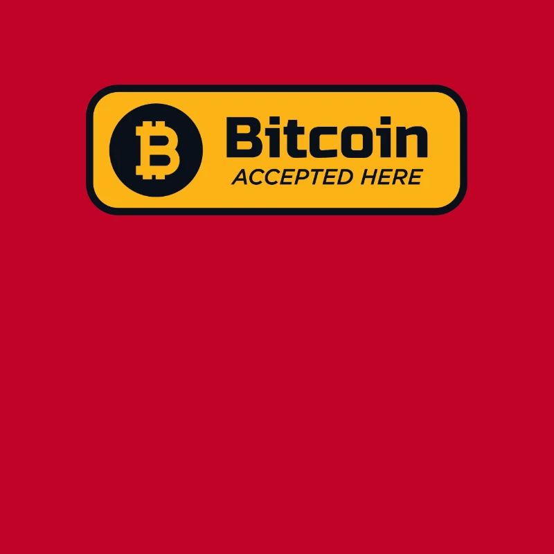 Bitcoin accepted here Bitcoin logo Crypto BTC