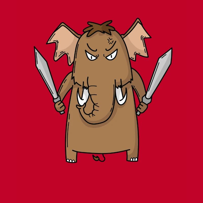 Mammoth with sword