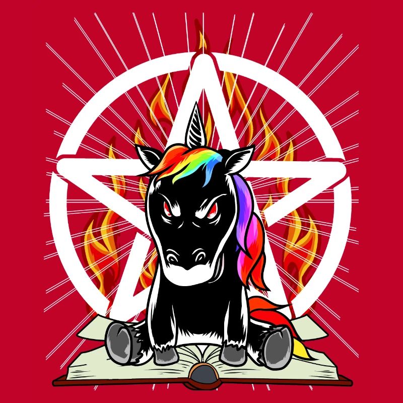 Satan Unicorn Pentagram Devilish Mythical Creature Evil